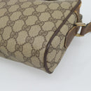 GUCCI GG Supreme Web Sherry Line Bag PVC Beige Gold 116 02 087 Auth 193860-16