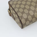 GUCCI GG Supreme Web Sherry Line Bag PVC Beige Gold 116 02 087 Auth 193860-17