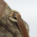 GUCCI GG Supreme Web Sherry Line Bag PVC Beige Gold 116 02 087 Auth 193860-10