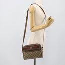 GUCCI GG Supreme Web Sherry Line Bag PVC Beige Gold 116 02 087 Auth 193860-24