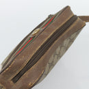 GUCCI GG Supreme Web Sherry Line Bag PVC Beige Gold 116 02 087 Auth 193860-6