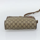 GUCCI GG Supreme Web Sherry Line Bag PVC Beige Gold 116 02 087 Auth 193860-5