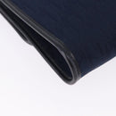 Christian Dior Trotter Canvas Chain Shoulder Bag Navy Gold Auth 193861-15