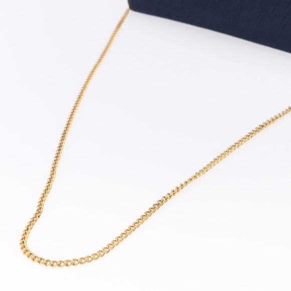 Christian Dior Trotter Canvas Chain Shoulder Bag Navy Gold Auth 193861