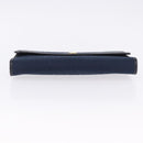 Christian Dior Trotter Canvas Chain Shoulder Bag Navy Gold Auth 193861-5