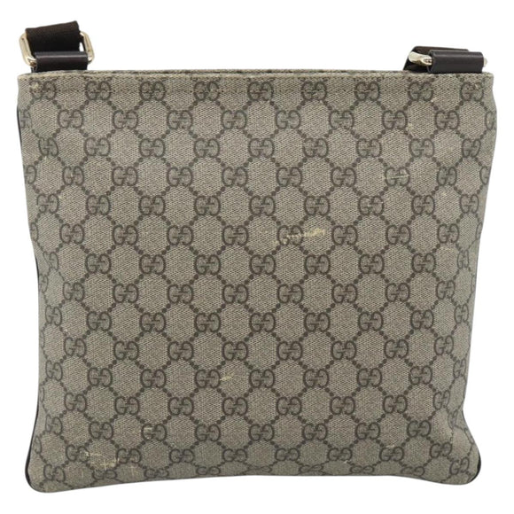 GUCCI GG Supreme Shoulder Bag PVC Beige Gold 295257 Auth 193862