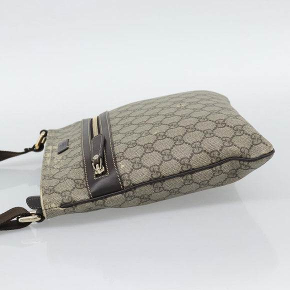 GUCCI GG Supreme Shoulder Bag PVC Beige Gold 295257 Auth 193862