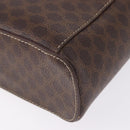 CELINE Macadam Canvas Mini vanity Hand Bag PVC Leather Brown Gold Auth 193866A-17