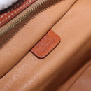 CELINE Macadam Canvas Mini vanity Hand Bag PVC Leather Brown Gold Auth 193866A-18