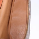 CELINE Macadam Canvas Mini vanity Hand Bag PVC Leather Brown Gold Auth 193866A-11