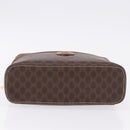 CELINE Macadam Canvas Mini vanity Hand Bag PVC Leather Brown Gold Auth 193866A-5