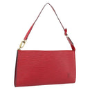 LOUIS VUITTON Epi Pochette Accessoires Pouch Red M52947 LV Auth 193867-1