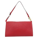 LOUIS VUITTON Epi Pochette Accessoires Pouch Red M52947 LV Auth 193867-2