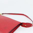 LOUIS VUITTON Epi Pochette Accessoires Pouch Red M52947 LV Auth 193867-8