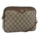 GUCCI GG Supreme Shoulder Bag PVC Beige Gold 40 02 068 Auth 193870-1