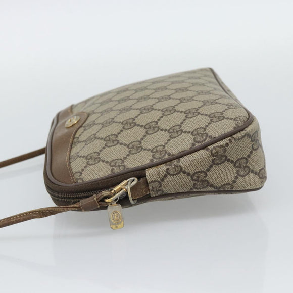 GUCCI GG Supreme Shoulder Bag PVC Beige Gold 40 02 068 Auth 193870