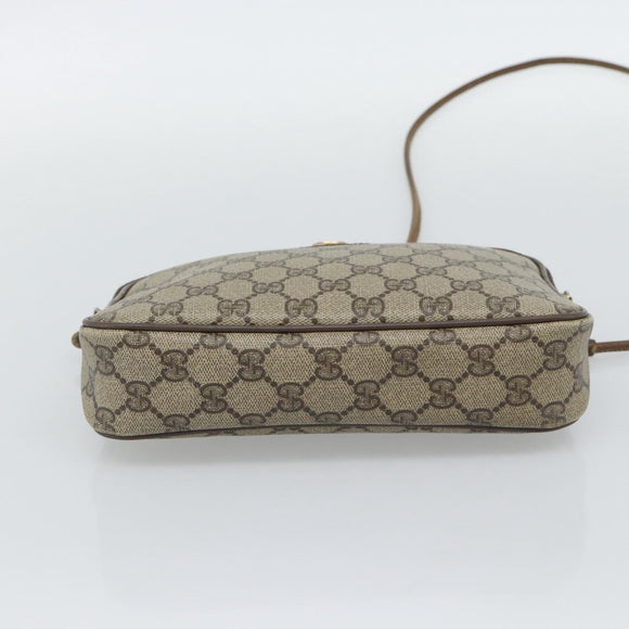 GUCCI GG Supreme Shoulder Bag PVC Beige Gold 40 02 068 Auth 193870