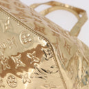 LOUIS VUITTON Monogram Miroir Bellevue PM Hand Bag Gold Dore M95762 Auth 193872-16