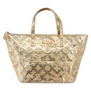 LOUIS VUITTON Monogram Miroir Bellevue PM Hand Bag Gold Dore M95762 Auth 193872-13