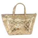 LOUIS VUITTON Monogram Miroir Bellevue PM Hand Bag Gold Dore M95762 Auth 193872-2
