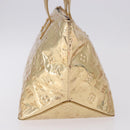 LOUIS VUITTON Monogram Miroir Bellevue PM Hand Bag Gold Dore M95762 Auth 193872-3