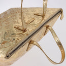 LOUIS VUITTON Monogram Miroir Bellevue PM Hand Bag Gold Dore M95762 Auth 193872-7
