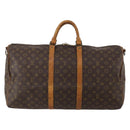 LOUIS VUITTON Monogram Keepall Bandouliere 55 Boston Bag M41414 LV Auth 193877-13