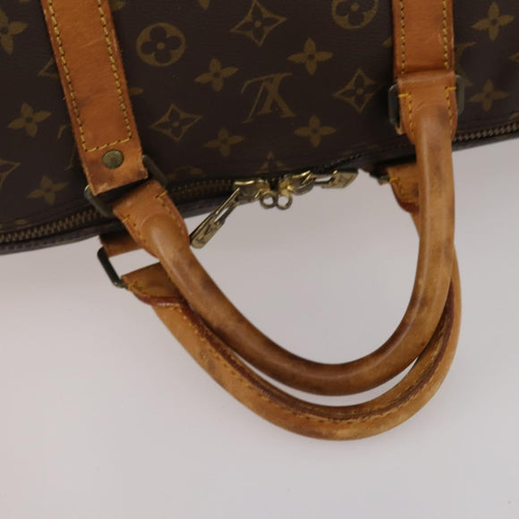 LOUIS VUITTON Monogram Keepall Bandouliere 55 Boston Bag M41414 LV Auth 193877