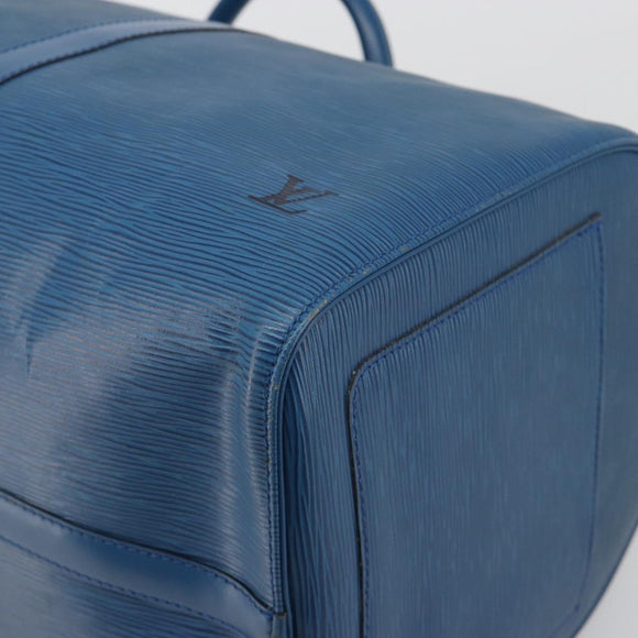 LOUIS VUITTON Epi Keepall 50 Boston Bag Blue M42965 LV Auth 193878A