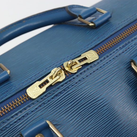 LOUIS VUITTON Epi Keepall 50 Boston Bag Blue M42965 LV Auth 193878A