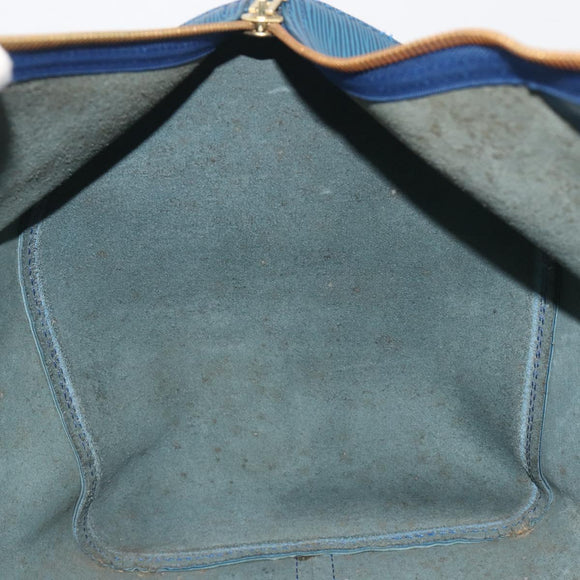 LOUIS VUITTON Epi Keepall 50 Boston Bag Blue M42965 LV Auth 193878A