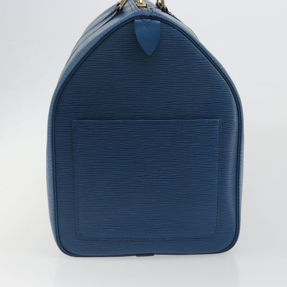 LOUIS VUITTON Epi Keepall 50 Boston Bag Blue M42965 LV Auth 193878A