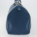 LOUIS VUITTON Epi Keepall 50 Boston Bag Blue M42965 LV Auth 193878A-4