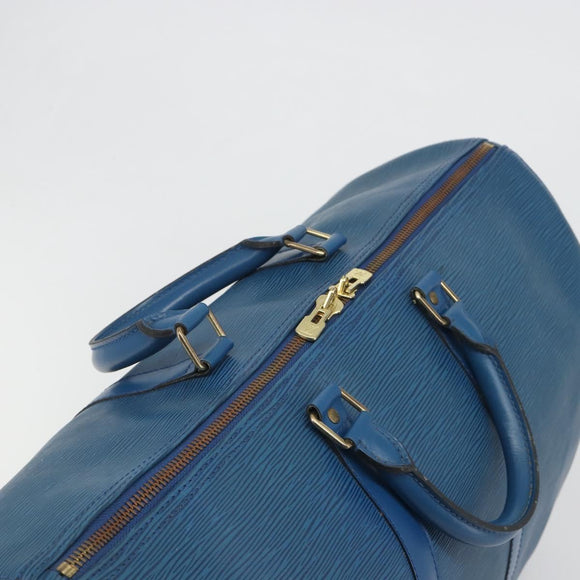 LOUIS VUITTON Epi Keepall 50 Boston Bag Blue M42965 LV Auth 193878A