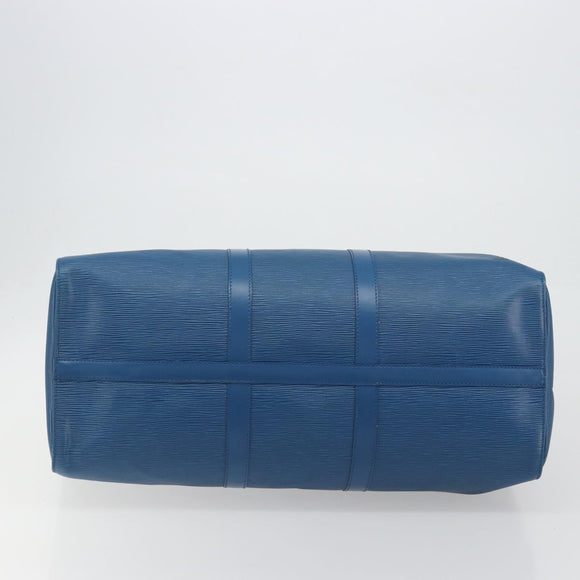 LOUIS VUITTON Epi Keepall 50 Boston Bag Blue M42965 LV Auth 193878A