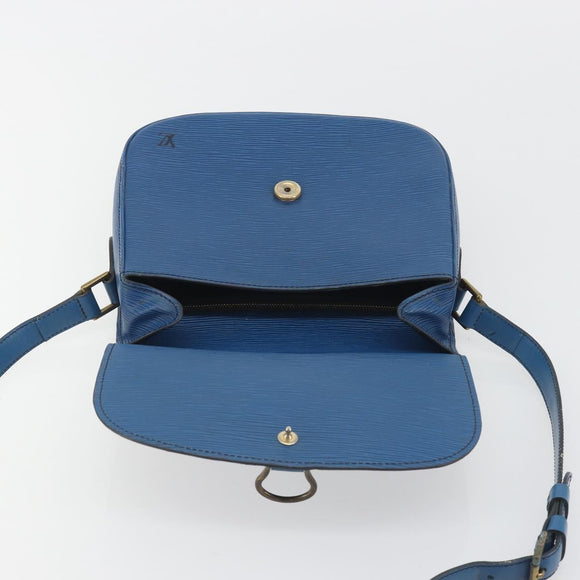 LOUIS VUITTON Epi Saint Cloud GM Shoulder Bag Toledo Blue M52195 LV Auth 193879