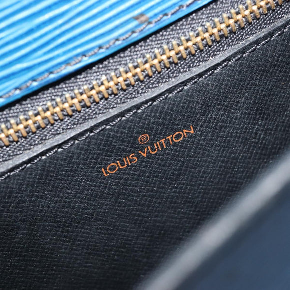 LOUIS VUITTON Epi Saint Cloud GM Shoulder Bag Toledo Blue M52195 LV Auth 193879