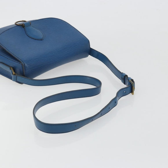 LOUIS VUITTON Epi Saint Cloud GM Shoulder Bag Toledo Blue M52195 LV Auth 193879