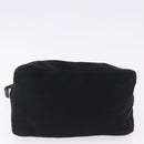 FENDI Mamma Baguette Shoulder Bag Cotton jersey Black Silver Auth 193880-5