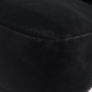 FENDI Mamma Baguette Shoulder Bag Cotton jersey Black Silver Auth 193880-16