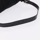 FENDI Mamma Baguette Shoulder Bag Cotton jersey Black Silver Auth 193880-7