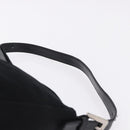 FENDI Mamma Baguette Shoulder Bag Cotton jersey Black Silver Auth 193880-8