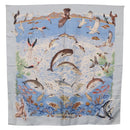 HERMES Carre 90 Scarf ”Lavie Precieuse de la Mediterranee” Silk Auth 193883-1