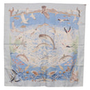 HERMES Carre 90 Scarf ”Lavie Precieuse de la Mediterranee” Silk Auth 193883-14