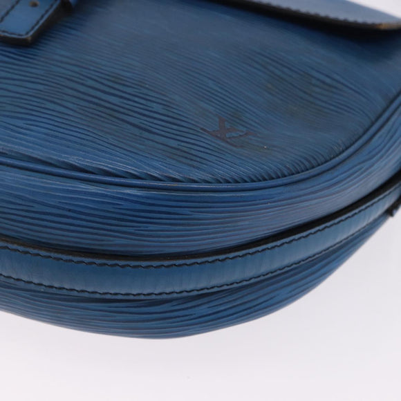 LOUIS VUITTON Epi Jeune Fille MM Shoulder Bag Toledo Blue M52155 LV Auth 193892