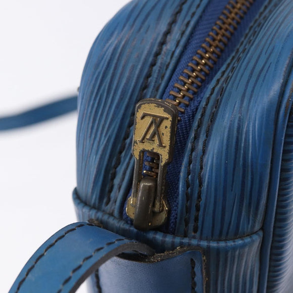 LOUIS VUITTON Epi Jeune Fille MM Shoulder Bag Toledo Blue M52155 LV Auth 193892