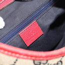 GUCCI Abbey GG Canvas Shoulder Bag Navy Gold 130738 Auth 193896V-18