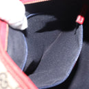 GUCCI Abbey GG Canvas Shoulder Bag Navy Gold 130738 Auth 193896V-22