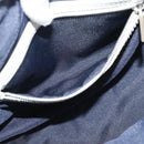 FENDI Zucchino Canvas Hand Bag Navy Silver Auth 193898A-22