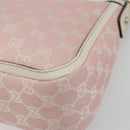 GUCCI GG Canvas Abbey Shoulder Bag Pink Gold 146244 Auth 193901A-10